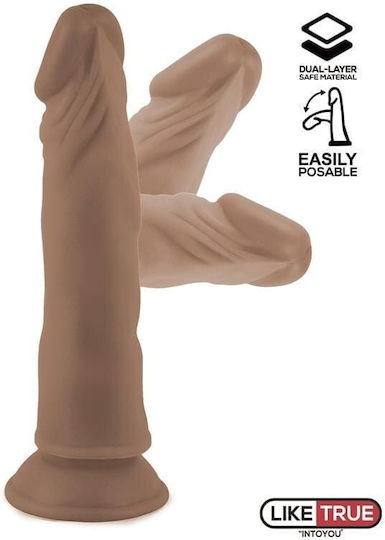 IntoYou Glass Dildo With Suction Cup Brown