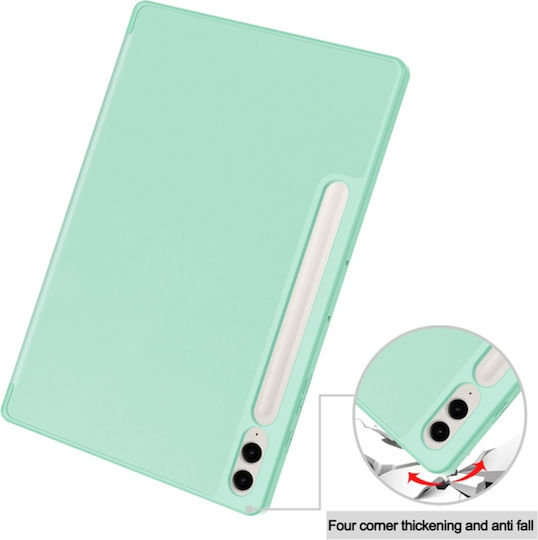 Tablet Case Samsung Galaxy Tab S9 Ultra S10 Ultra Pen Holder Sleep Wake Function Flex Trifold Set Sticker Black