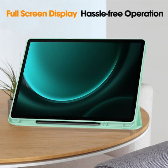 Tablet Case Samsung Galaxy Tab S9 Ultra S10 Ultra Pen Holder Sleep Wake Function Flex Trifold Set Sticker Black