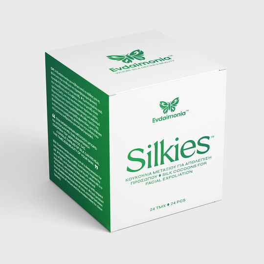 Evdaimonia Κουκούλια Μεταξιού Silkies Απολεπιστικό Προσώπου 24τμχ