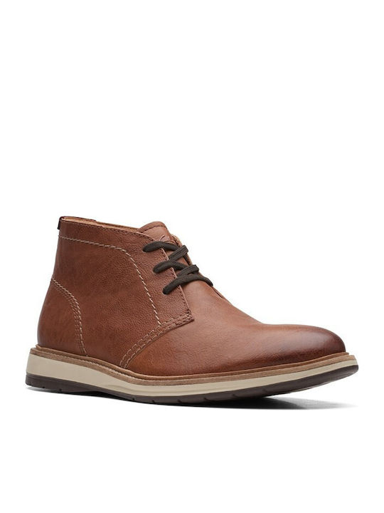 Mid Tan Men's Leather Casual Shoes Brown