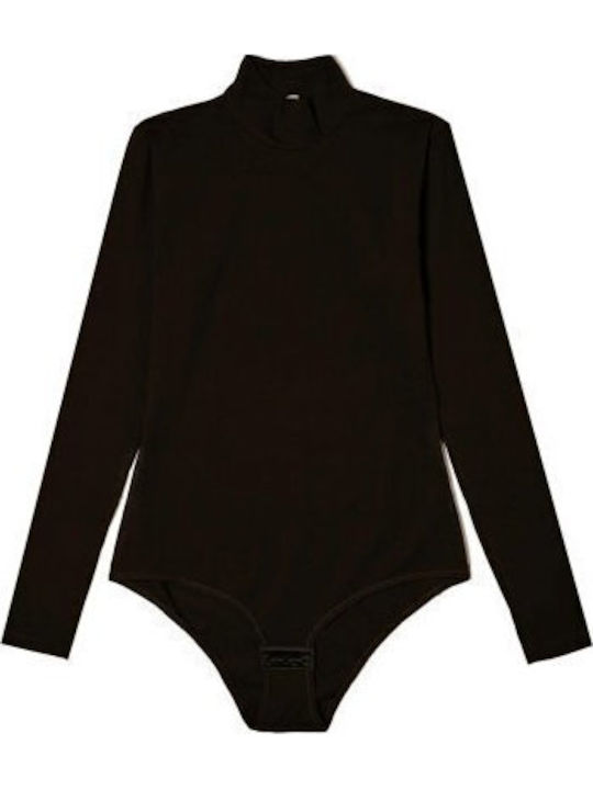 Long Sleeve Turtleneck Bodysuit 4153 Slim Fit Black
