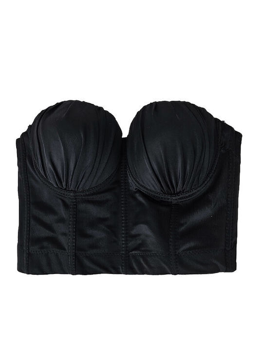 Bluza Damă Corset Cu Dungi Neagră