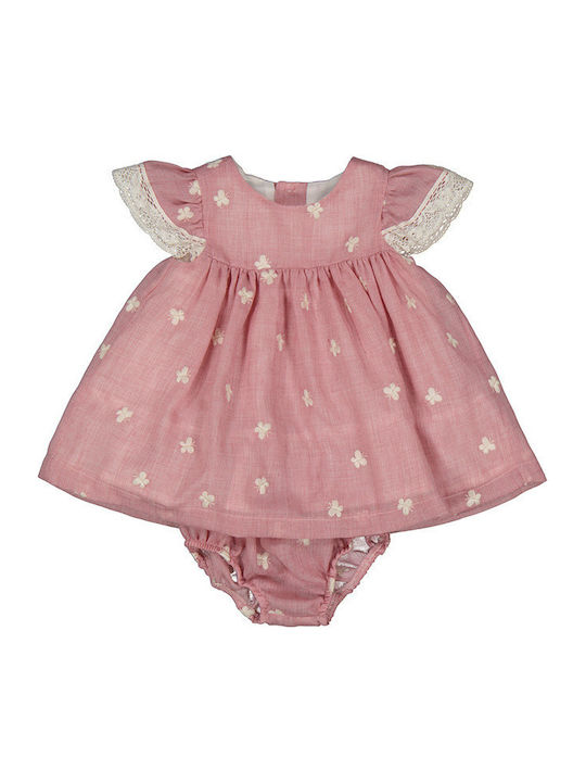 Kinderkleid Kurzärmelig Set mit Unterhose Rosa