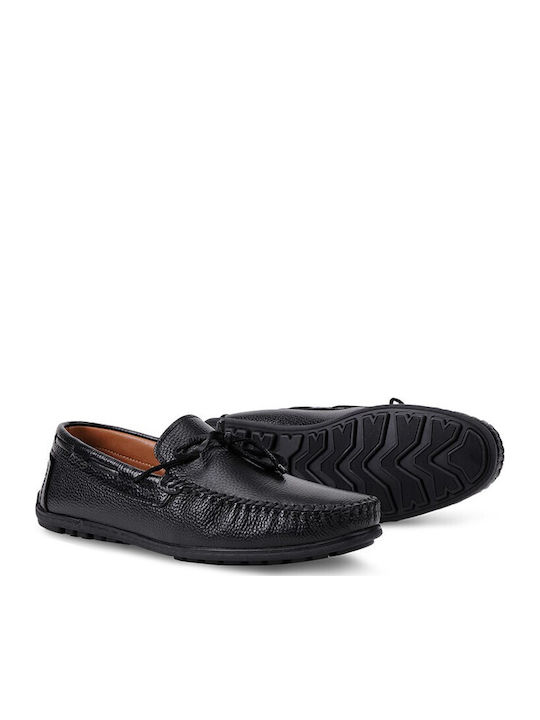 Leder Herren Mokassins in Schwarz Farbe