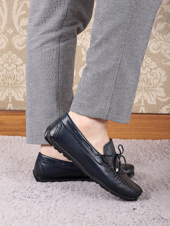Leder Herren Mokassins in Schwarz Farbe