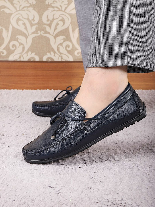 Leder Herren Mokassins in Schwarz Farbe