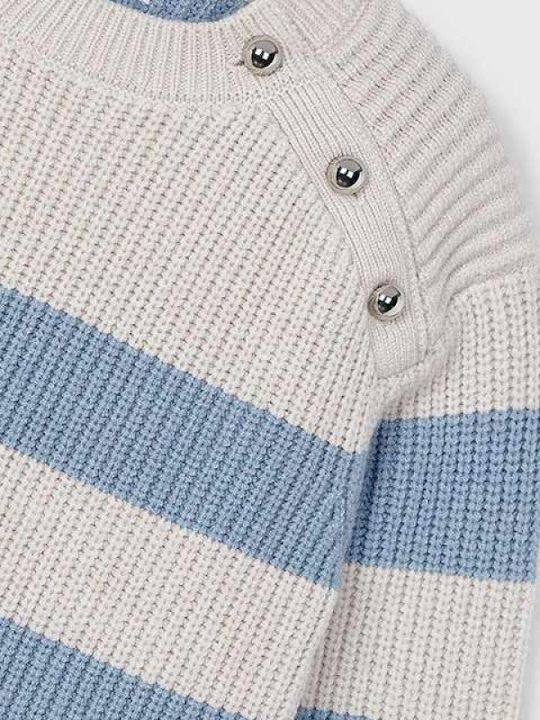 Rochie pentru Copii Mânecă lungă Tricotat Cu dungi Blue