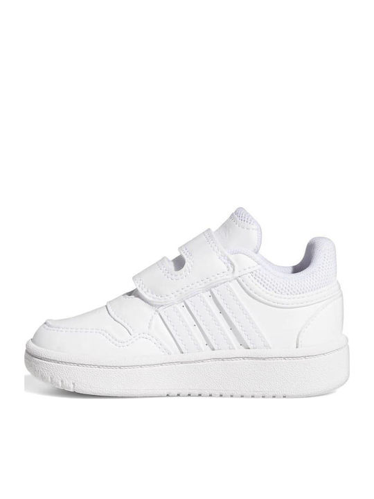 Hoops 3.0 CF Kids Sports Shoes with Hoop & Loop Closure Cloud White