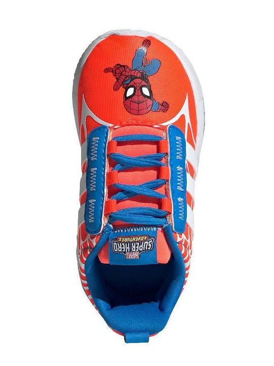 TR21 X Marvel Super Hero Adventures Spider-Man Racer Kinder Sportschuhe Laufen mit Schnürsenkeln Solar Red / Cloud White / Blue Rush