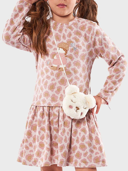 Kinderkleid Langärmelig Geprüft Set mit Accessoires Rosa
