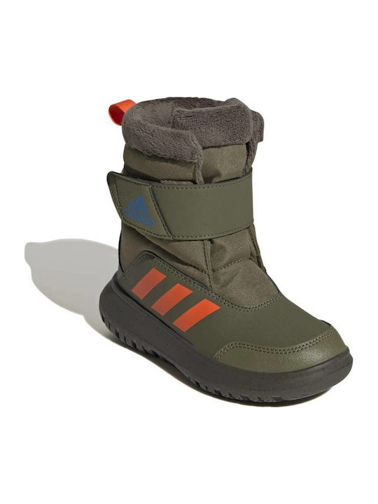Winterplay Kids Snow Boots with Velcro Khaki