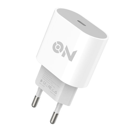 Auto Gs Ladegerät ohne Kabel mit USB-C Anschluss 20W Stromlieferung Weißs (99736)
