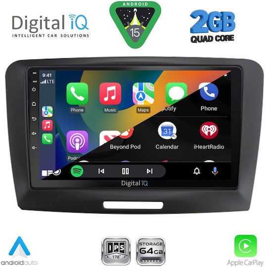 Digital IQ Ηχοσύστημα Αυτοκινήτου για Skoda Superb 2008-2015 (Bluetooth/USB/WiFi/GPS/Apple-Carplay/Android-Auto) με Οθόνη Αφής 9"