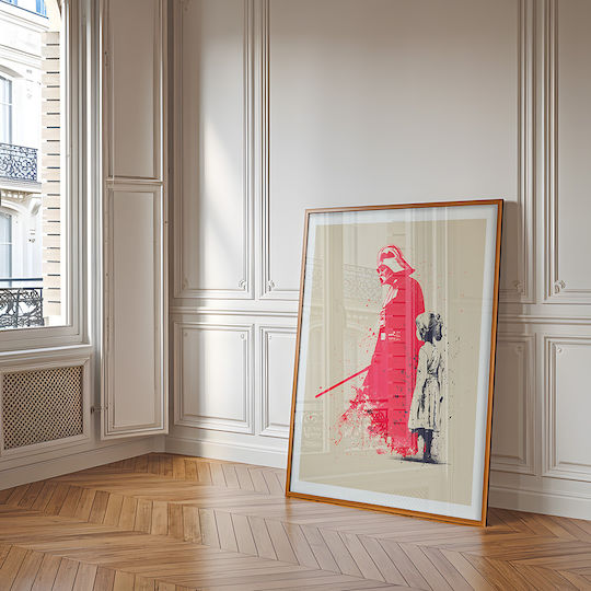 Poster Star Wars Darth Vader Banksy Art Mv304 21cm X 30cm White Frame Pvc