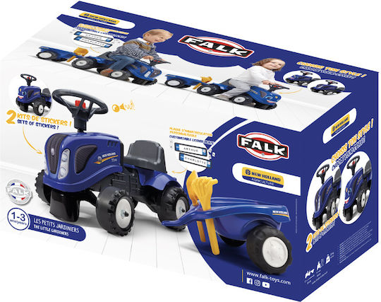 Tractor Pentru Copii Cu Remorcă Albastră