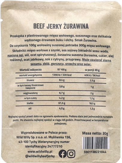 Wild Willy Jerky Beef 30gr
