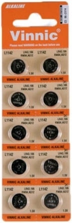 Vinnic Baterii alcaline Baterii de ceas pentru ceasuri LR43 1.5V 10buc