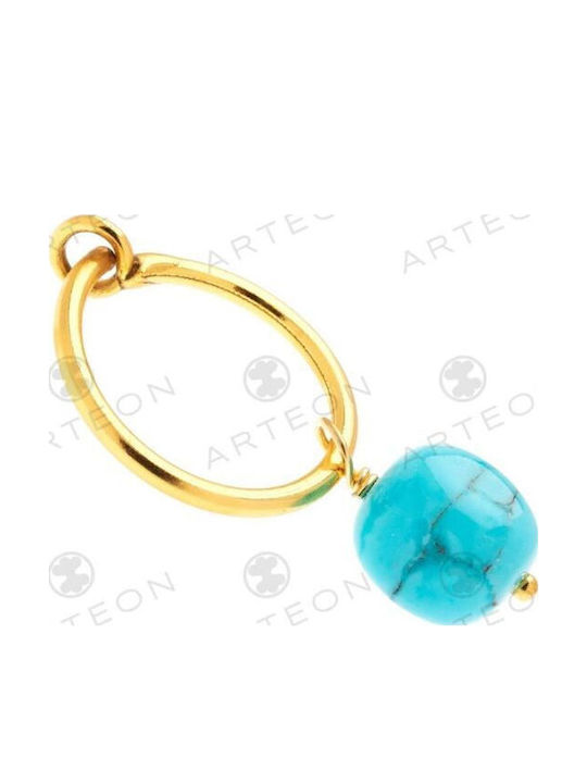 Arteon Earrings Hoops made of Silver Gold Plated with Stones & Pearls