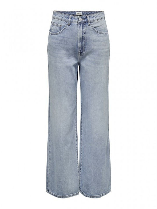 Hope Women's Jean Trousers in Wide Line Light Blue Denim Blue
