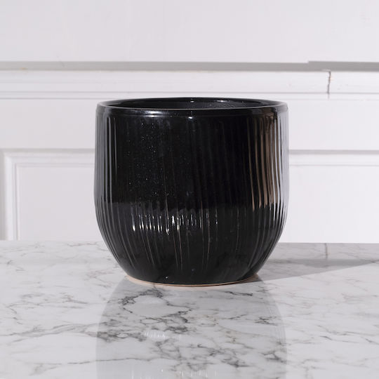Supergreens Plant Pot Ceramic Black