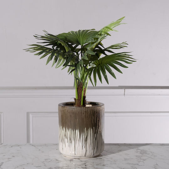 Supergreens Ghiveci Ceramică Maro 25x25εκ.