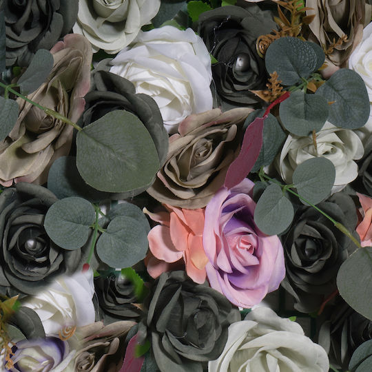 Supergreens Artificial Foliage Panel Rose Hydrangea Green 50x50cm