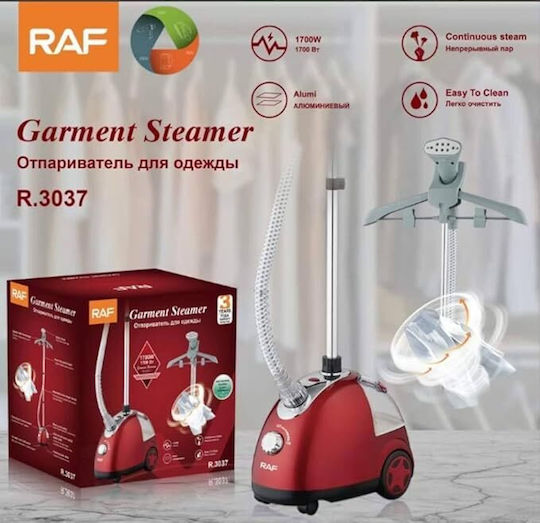 Raf Garment Steamer Floor 1700W with Tank 1.3lt Red