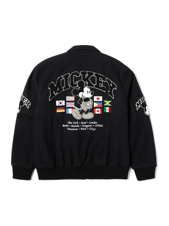 Disney Mickey Mouse Worldwide Tour College Jacket Navy