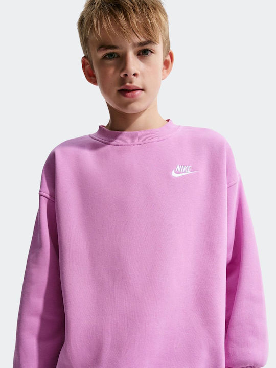 Fleece Επένδυση Παιδικό Φούτερ Lt Magenta / White