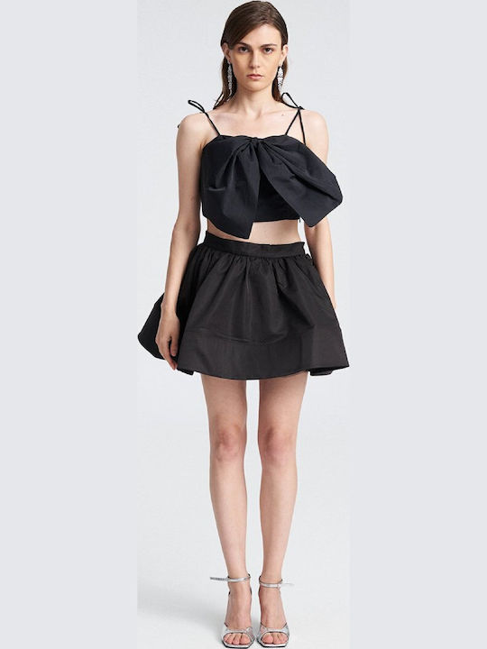 Damen Crop Top Schwarz