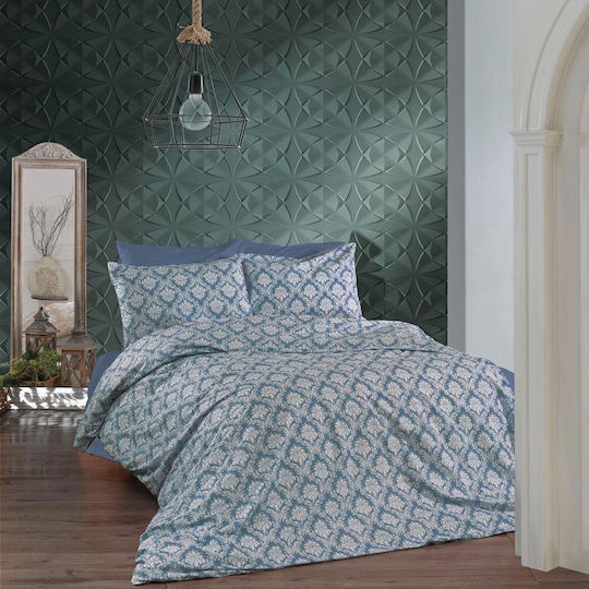 Dimcol Bettwäsche-Set Überdoppel 240x270cm. Ophelia 279 Blue 4Stück