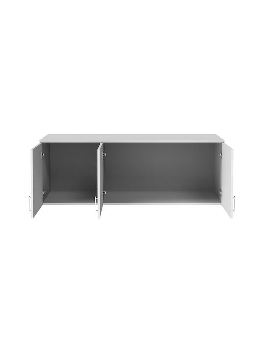 Pakketo Royal Rechteckig Loft-Schrank aus Spanplatte White 150x58x6cm 361-000115 1Stück