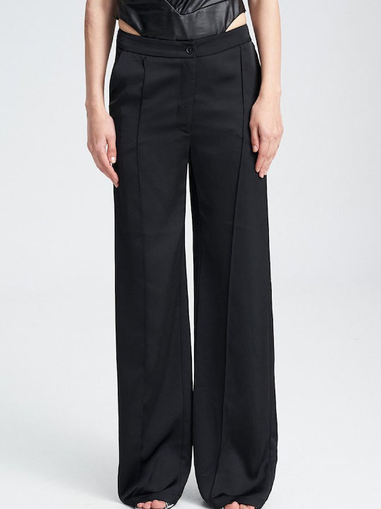 Women's Fabric Trousers Black