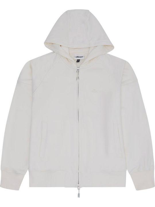 Pianella Long Women's Sweatshirt Jacket Hooded Ecru