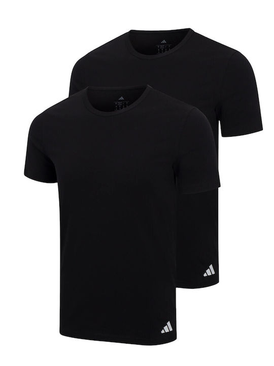 Active Flex Cotton Men's Undershirts Short-sleeved Black 2Pack