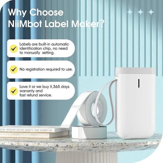 Niimbot Ηλεκτρονικός Ετικετογράφος Χειρός σε Ροζ Χρώμα