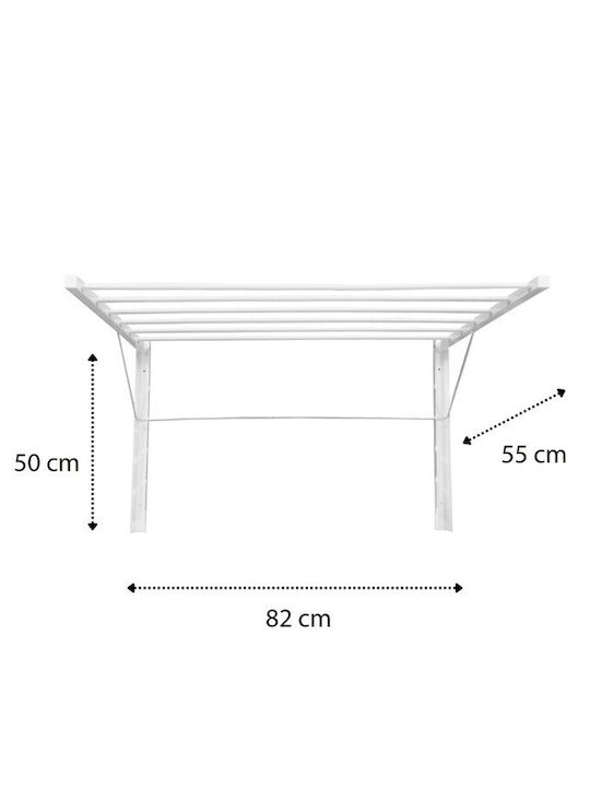 Next Folding Wall Stainless Steel Clothes Drying Rack with 4.5m Hanging Length