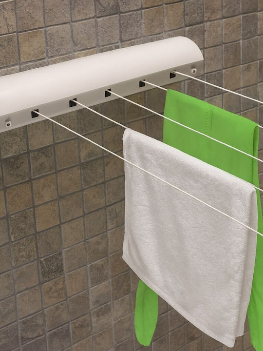 Wall Clothes Drying Rack Sliding Ropes Y7x47x42cm