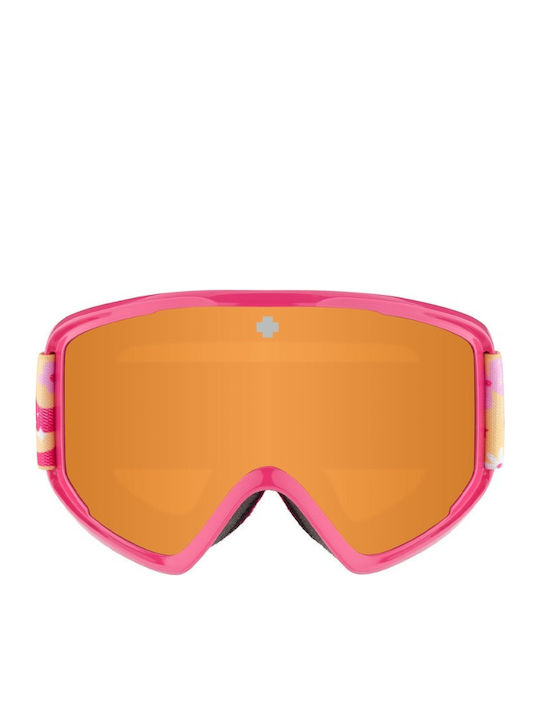 Spy Crusher Elite Kinder-Ski- und Snowboardbrille in Rosa mit rosafarbenem Glas