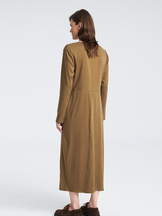 Dress Καλοκαιρινό Midi Φόρεμα Olive