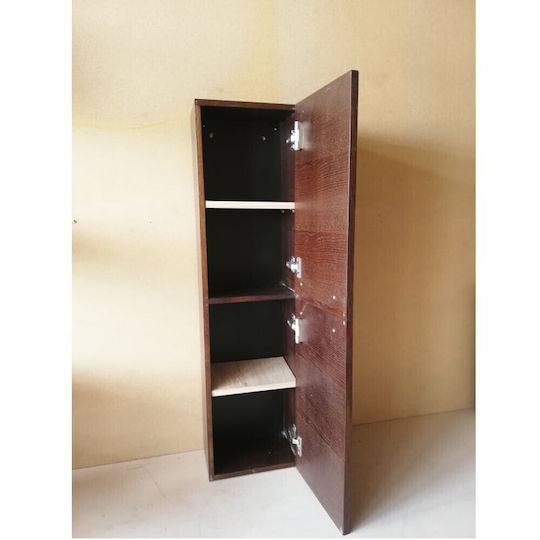 Floor Bathroom Column Cabinet L110xD30xH20cm Walnut