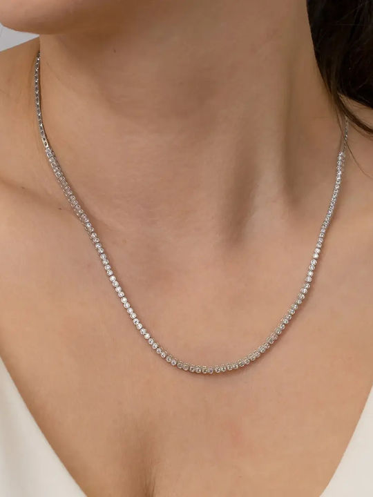 Set with Necklace , Earrings & Ring from Silver with Stones