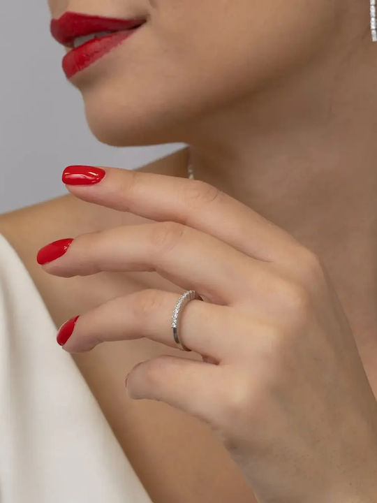 Set with Necklace , Earrings & Ring from Silver with Stones
