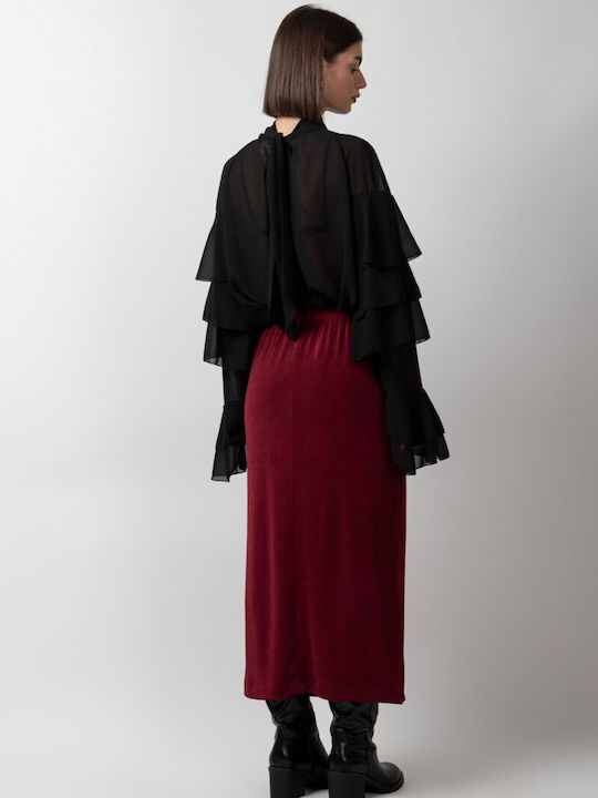 Midi Skirt Bordeaux