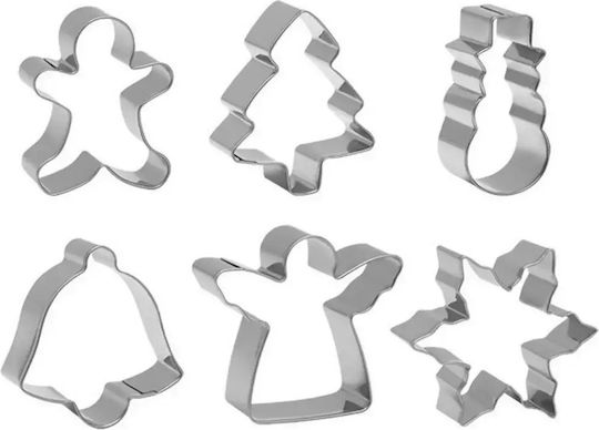 Set 6 Weihnachtskeks-Ausstecher Rostfreier Stahl – Lebkuchen & Dekorative Formen