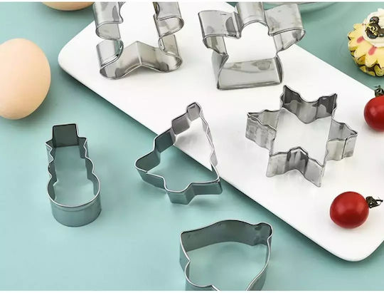 Set 6 Weihnachtskeks-Ausstecher Rostfreier Stahl – Lebkuchen & Dekorative Formen