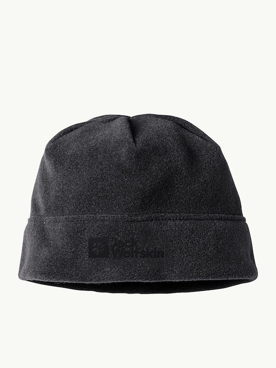 Beanie Unisex Fleece Σκούφος Πλεκτός σε Μαύρο χρώμα