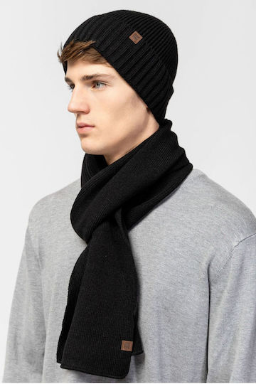 Beanie Masculin Căciulă Tricotat în culoarea Negru