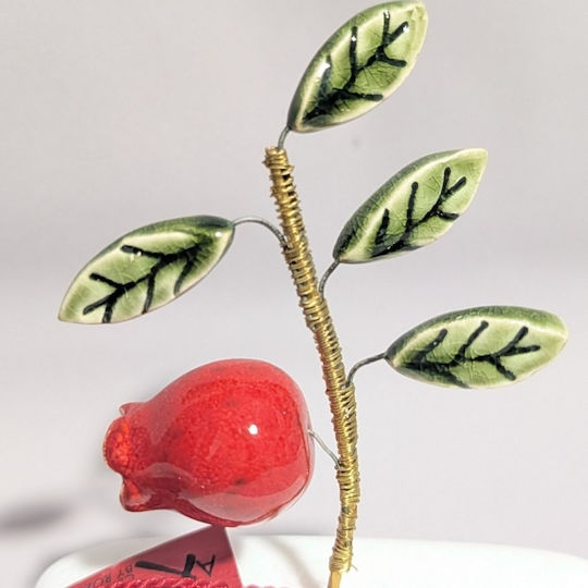 G2026/332 Handmade Ceramic Tabletop Pomegranate Decor Grekas Home
